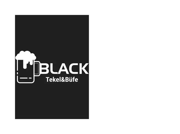 Black Tekel & Büfe Logo Tasarımı — Beyaz Logo
