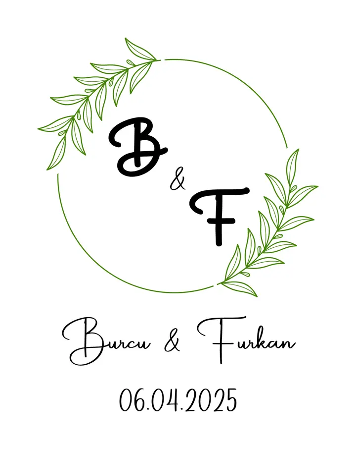 Burcu & Furkan Düğün Logo Tasarımı — 3