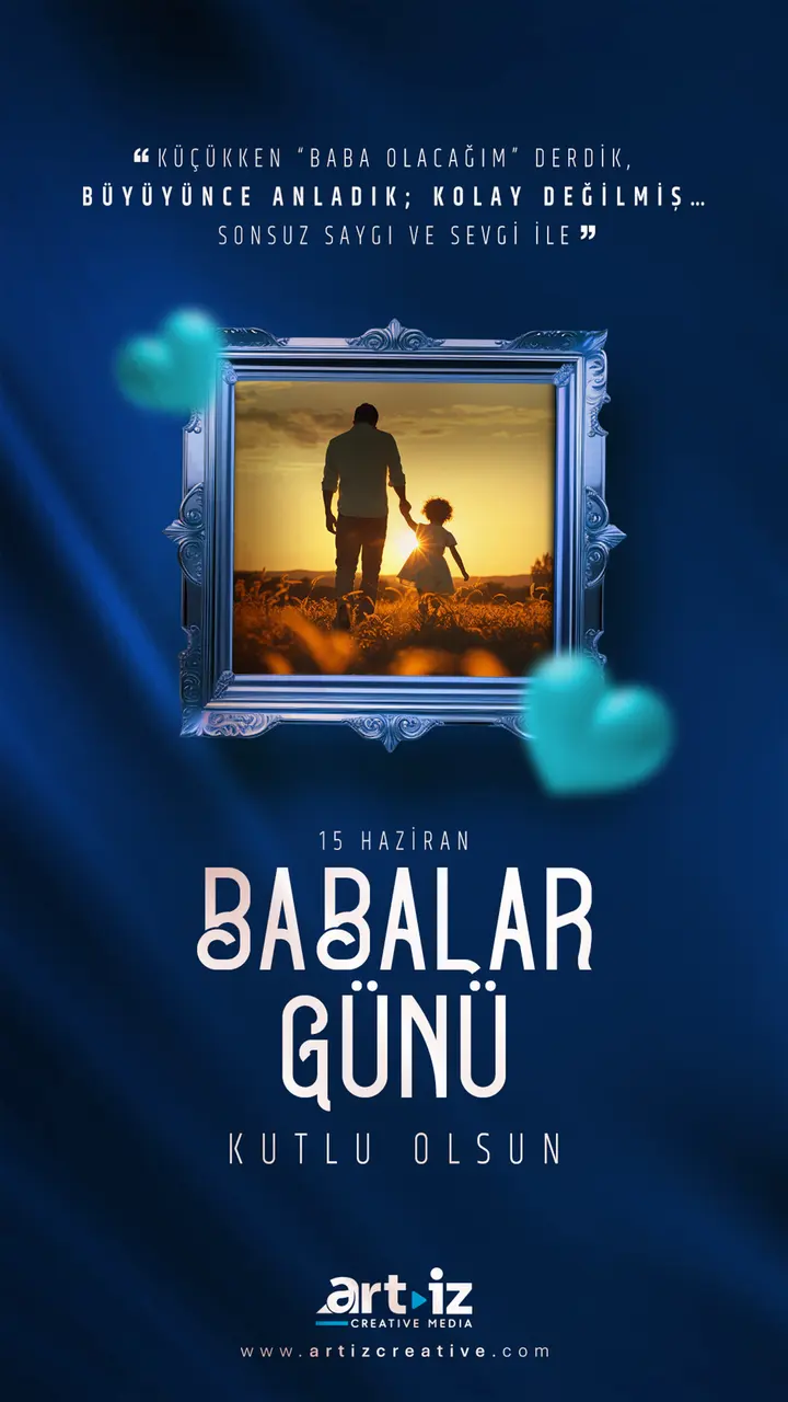 Babalar Günü Sosyal Medya Hikaye Tasarımları — Art-İz Babalar Günü