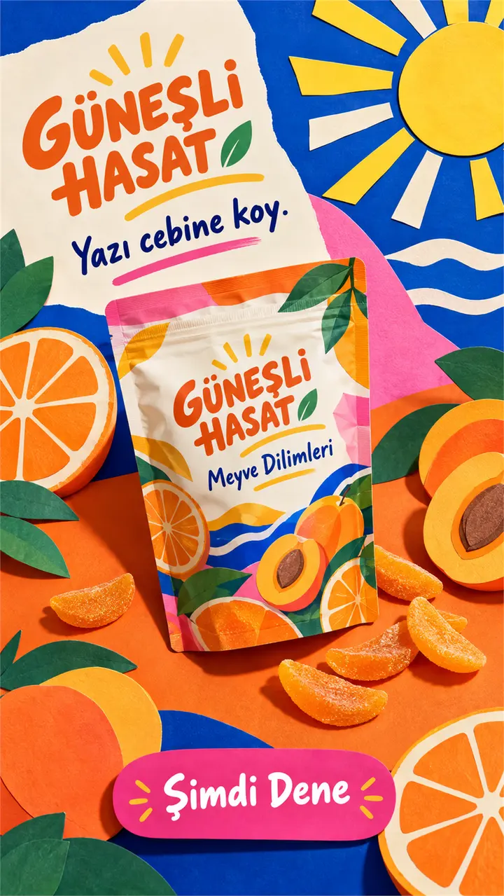 Güneşli Hasat Yaz Kampanyası Sosyal Medya Tasarımı — 3-hikaye