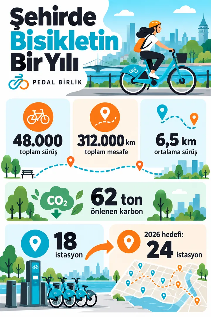 Pedal Birlik İnfografik ve Vektörel Çizim Çalışması — 2-tam-infografik