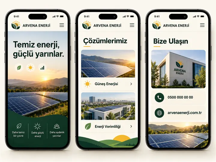 Arvena Enerji Kurumsal Web Sitesi Tasarımı — 4-mobil-gorunum