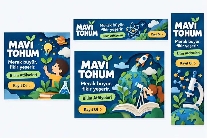 Mavi Tohum Dijital Reklam Seti Tasarımı — 3-format-detaylari