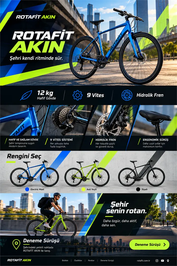 RotaFit Akın Şehir Bisikleti Landing Page Tasarımı — 2-tam-sayfa